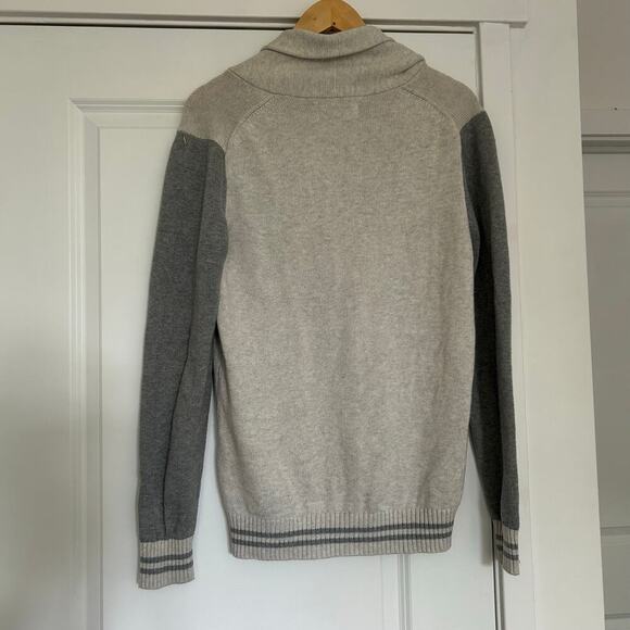 Abel Brown Varsity Shawl-Collar Sweater - Picture 10 of 10